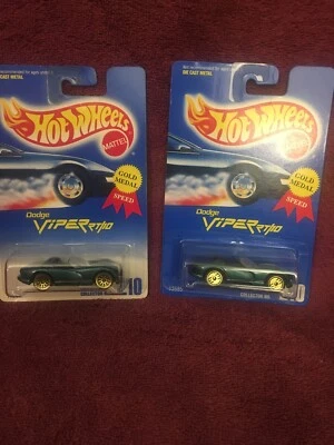 Hot Wheels TARJETA AZUL #210 Dodge Viper RT/10 mf verde lote de 2 variaciones de rueda Foto 1 de 3