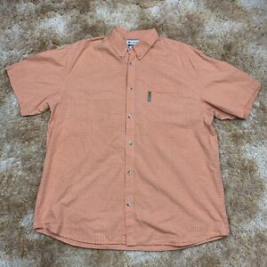 Columbia Shirt Men’s Size XL Rust Short Sleeve Button Down Outdoors