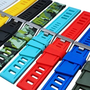 SCUBA Divers Vintage Retro Ladder Style Silicone Rubber Watch Strap Size 18-24mm - Picture 1 of 22