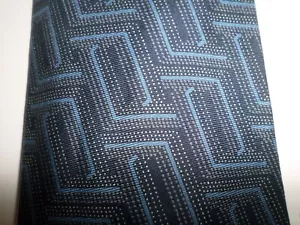 Ferre Men's Tie 100% Silk Multiple Shades of Blue Geometrical Made In Italy NEW - Picture 1 of 5