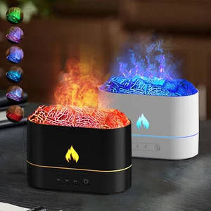 Humidificador de aroma 250 ml difusor de aceite esencial 3D llama niebla aire decoración del hogar EE. UU. - Imagen 1 de 11