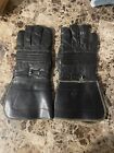 Vintage Military Motorcycle Gloves Gauntlets Leather
