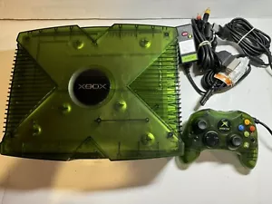 Microsoft Original Xbox Translucent Green Edition Console Video Game System - Picture 1 of 17
