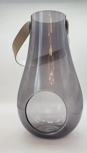 Blossom Bucket Modern Smoke Glass Terrarium Garden Gray With Beige Scrap New - Picture 1 of 4