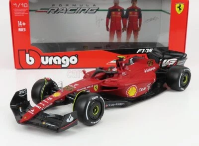 MODELLINO AUTO STATICO DIECAST FERRARI F1-75 #55 2022 SAINZ MODELLISMO 1/18 - Immagine 1 di 4