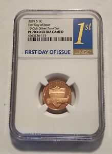 2019 S 1C Lincoln Cent NGC PF70 RD UCAM First Day of Issue