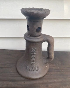 Antique Vintage RACINE Industrial Farm House Railroad Screw Jack Tool WI - Picture 1 of 2