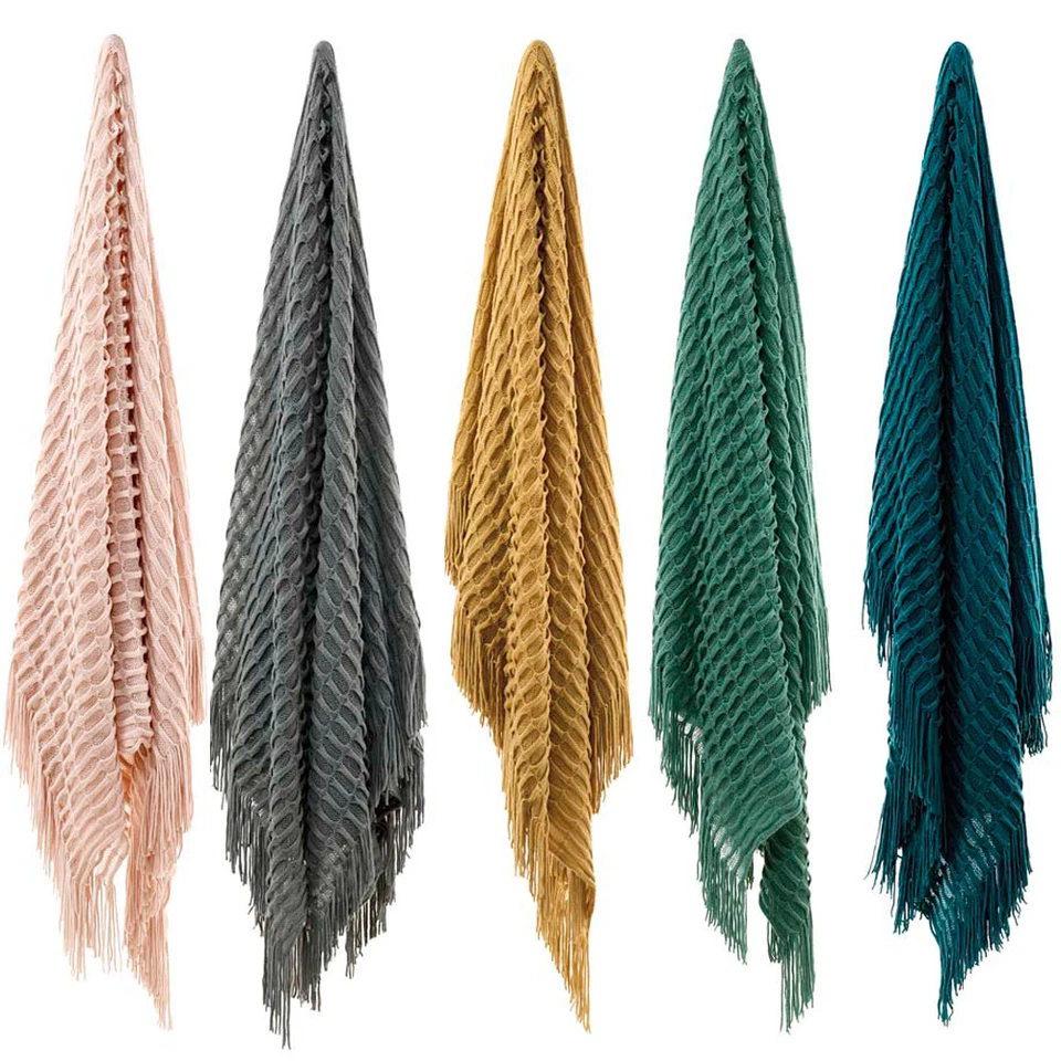 Bianca Marlon Throw Rug Bed Runner Lounge Blanket 5 Colours - image 1 of 1