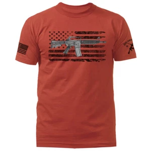 AR-15 US Flag 2nd Amendment Constitution Gun Patriot Patriotic T-shirt - Picture 1 of 17