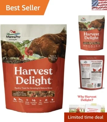 Delicious 2.5 lbs Harvest Blend with Grains, Fruits, and Vegetables for Flocks - Image 1 of 4