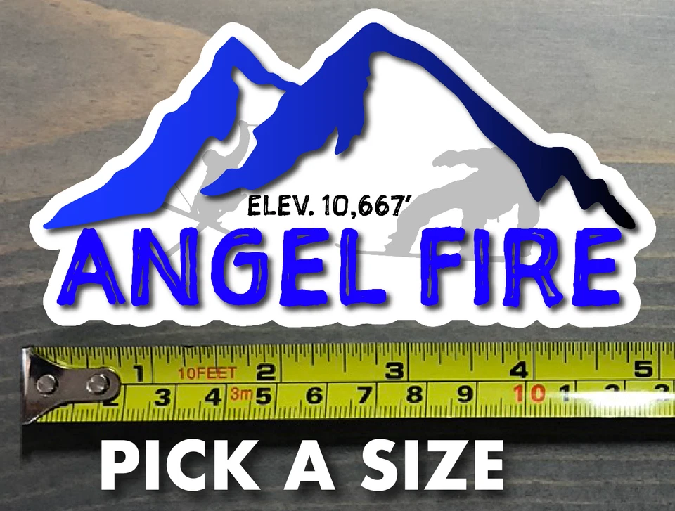 Angel Fire Sticker Decal New Mexico Ski Snowboard Mountain Tao Red River Sandia