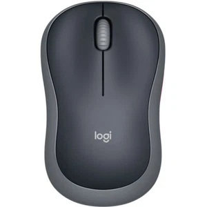 Logitech - M185 Wireless Optical Mouse with Ambidextrous Design - Gray (No USB) - Picture 1 of 2