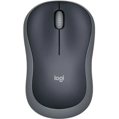 Logitech - M185 Wireless Optical Mouse with Ambidextrous Design - Gray (No USB) - Image 1 of 2