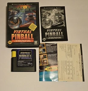 Virtual Pinball Sega Genesis CIB Complete With Poster Tested Authentic Working - Picture 1 of 7