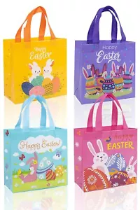 4Pcs Easter Non-woven Bags with Handle, Happy Easter Gift Bags with 20 pcs - Picture 1 of 5