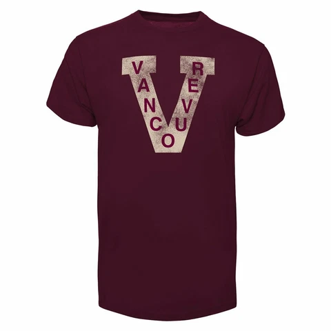 47 Brand Vancouver Millionaires T-Shirt! NHL Canucks Maroon Tee Old Time Hockey Cover