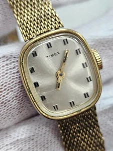 Vintage Timex Ladies Cocktail Mechanical Watch Stainless Wind Up Working - Picture 1 of 9