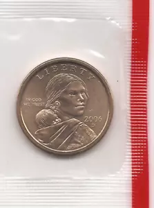 UNC prueba violonchelo envoltura 2006 D nativo americano Sacagawea dólar acabado satinado KM#310 - Imagen 1 de 7