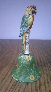 rare antique Hubley cast iron & brass parrot bell diner or desk Vg. cond. Z155 - Picture 1 of 8