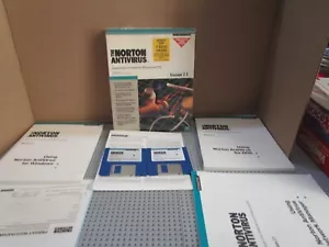 SYMANTEC THE NORTON ANTIVIRUS FOR WINDOWS & DOS--1991--VERSION 2.1-2 DISKS - Picture 1 of 6