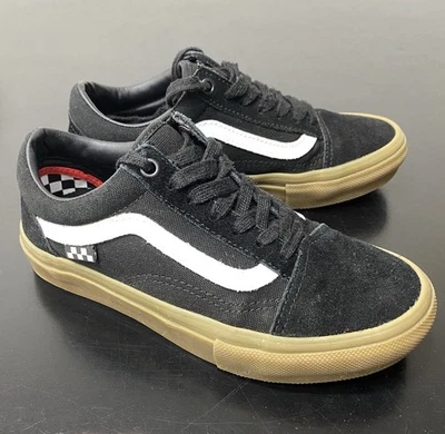 Zapatos juveniles Vans talla 3,5 negros con suelas de goma Foto 1 de 4