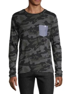Sovereign Code Men's Wrap Long Sleeve T-Shirt in Marine Camo/Black-XL - Picture 1 of 9