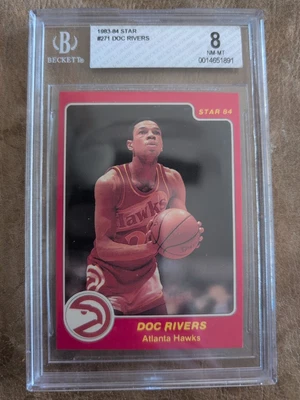 1983 STAR #271 DOC RIVERS ROOKIE RC PSA 7 - Image 1 of 2