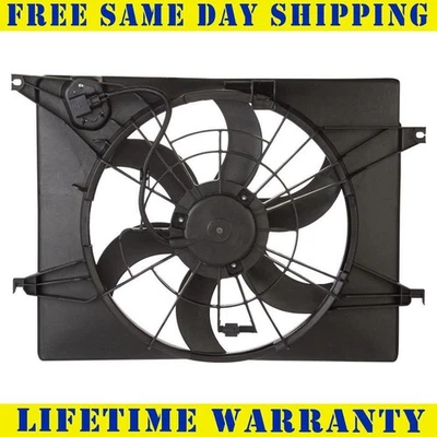 New Radiator Condenser Fan Assembly For 2011-2013 Hyundai Sonata 2.4L - Image 1 of 4