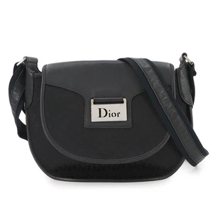 Bolso de Hombro Christian Dior Street Chic Lona Cuero Negro Azul Marino 90268586 - Imagen 1 de 11