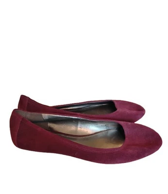Slip On Ballet Flats Size 10  Burgundy Red - Image 1 of 4