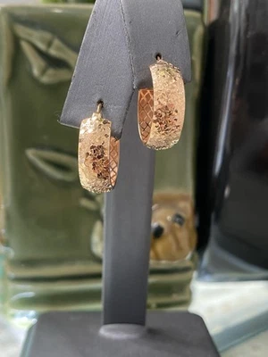 Brincos de argola de ouro rosa 18K - Imagem 1 de 4