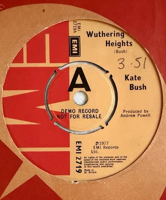 KATE BUSH -Wuthering Heights- Rare UK Promo 7” With Edited Version /Vinyl Record - Image 1 of 4