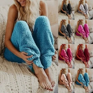 Winter Fleece Womens Lounge Pants Pyjama Bottoms Trousers Nightwear Size PJ Plus - Picture 1 of 12