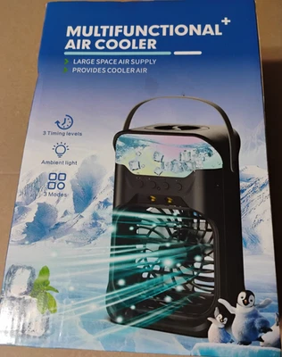 Multifunctional Air Cooler Large Space 3 Timing Levels 3 Modes 7W Portable Remot - Image 1 of 4