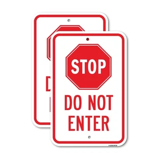 Stop Do Not Enter Heavy Gauge Aluminum Parking Sign Rust Proof - Picture 1 of 10