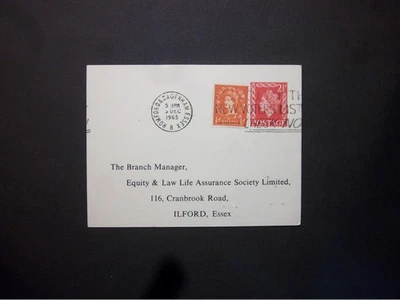 GB Stationery STO QEII 21/2d carmine Postcard size d ROMFORD ESSEX m/c H&B CS168 - Image 1 of 2