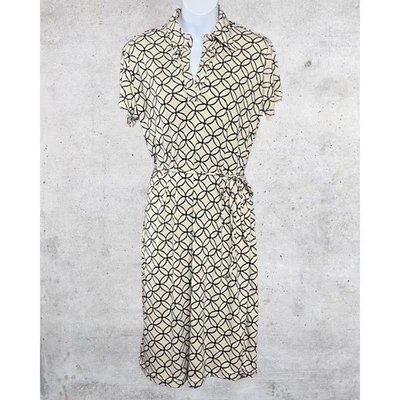 Mossimo Gráfico Lazo Camisa Vestido Patrón Geométrico Medio Manga Corta Cinturón Foto 1 de 4