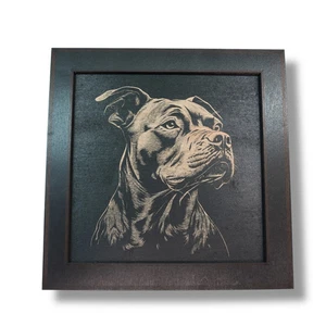 Framed Art - CUSTOM - Pit Bull - Dog - Picture 1 of 6