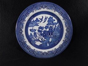 Plato de almuerzo azul sauce Churchill China Inglaterra- c1989-2006 (s) 10-1/4" Usado en excelente condición - Imagen 1 de 4