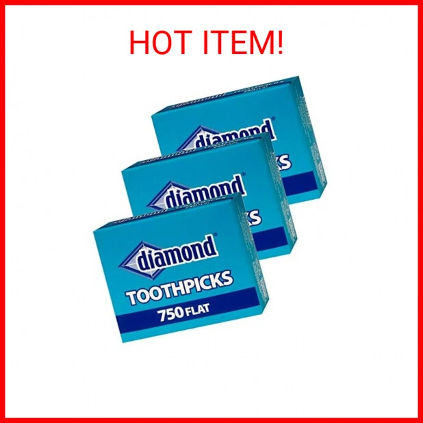 Diamond 41265 Flat Toothpicks 750 Count 48