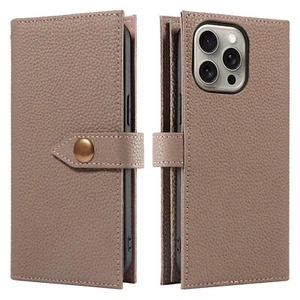 Genuine Cowhide Leather Flip Wallet Case Cover Stand f iPhone 13 14 15 16 ProMax - Picture 1 of 28