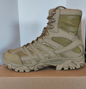 Merrell Moab 2 8" Tactical Waterproof Side-Zip Coyote Boot for Hiking & Hunting - Picture 1 of 5