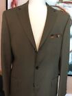  "BOSS" Scorsese  Olive Khaki  3B Sport Coat Blazer 40 R 100% Lux Wool 