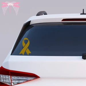Childhood Cancer Awareness Ribbons Gold Vinyl Decal Stickers 22 Sizes Available - Picture 1 of 3