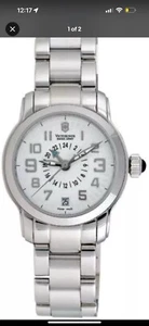 Victorinox Swiss Army 241259 Vivante Dual Time Silver Tone Ladies Watch - Picture 1 of 3