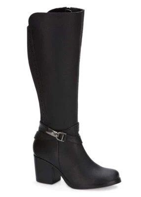 botas de piel altas de mujer negro ANDREA - Image 1 of 4