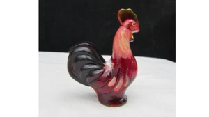 Fenton Ruby Red OOAK Glass CC Hardman Painted Mini Rooster NIL2009 - Picture 1 of 6