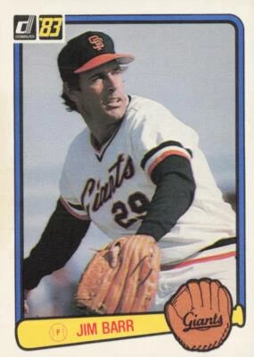 1983 Donruss #398 Jim Barr - Image 1 of 2