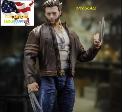 Chaqueta de cuero marrón Wolverine Logan 1/12 PARA 6"" figura Marvel Legends ❶USA❶ Foto 1 de 4