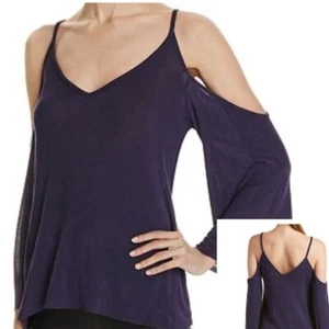BAILEY 44 Women's Genie Amethyst Blue Cold Shoulder Top Bell Sleeves XS NWT $168 - Picture 1 of 12